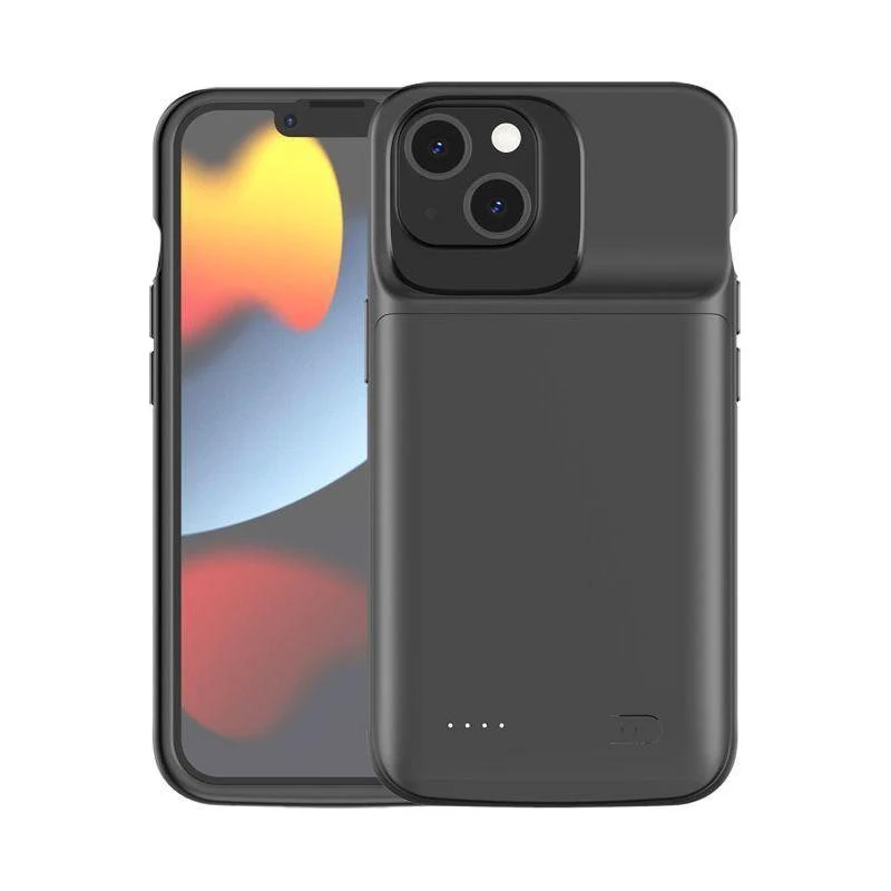 Black battery charging cover for iPhone 13